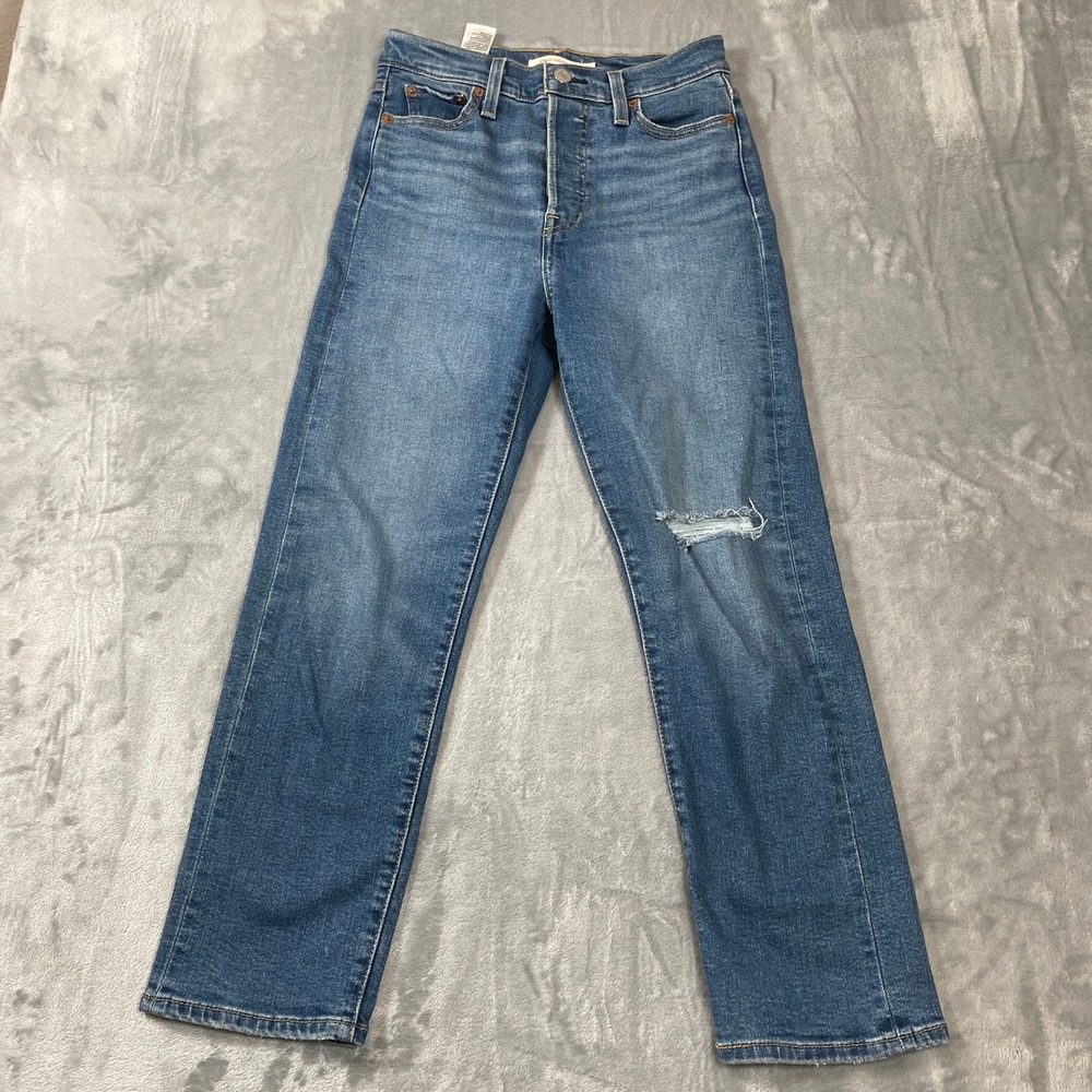 Levis Womens Jeans W26 L26 Wedgie Straight High Rise Medium Wash Blue